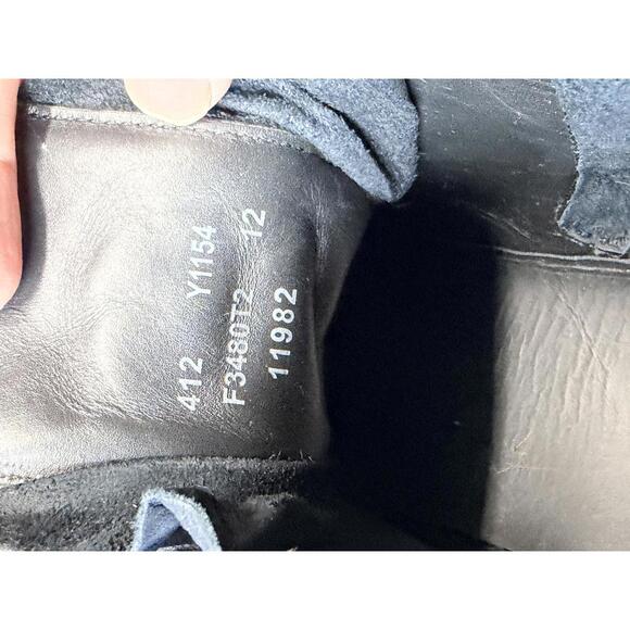 John Varvatos Reed Leather High Top Sneakers - Blue, Size 12 - Picture 8 of 8